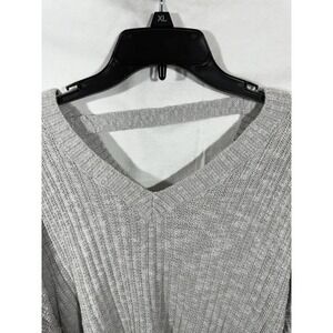 Hollister XS Sweater Oversize‎ GrayCrop Cut Out In Back Boho Style